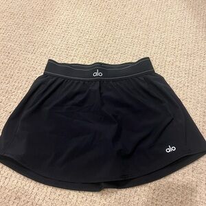 ALO Yoga Black Match Point Skirt